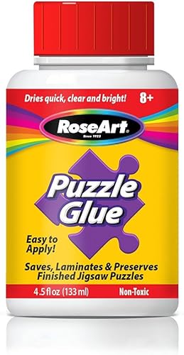 RoseArt Jigsaw Puzzle Glue with Applicator Saves Laminates