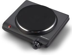 Elite Gourmet Countertop Electric Burner 1000W Cast Iron Hot Plate