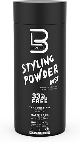 L3 Level 3 Styling Powder Natural Look Mens Hair Powder 30g
