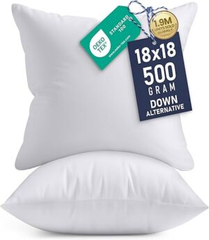 Utopia Bedding 18×18 Pillow Inserts Set of 2 White