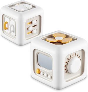 SOCBTNSO Busy Cube Toy for 1 Year Old Boy Montessori Toy