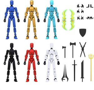 MerryXD 6 Pack Assembly Completed T13 3D Action Figures