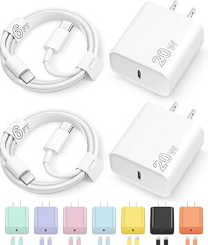 iPhone 17 16 15 Charger Fast Charging Type C Chargers USB C Cable with Wall Plug