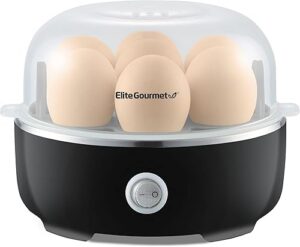 Elite Gourmet Easy Egg Cooker Electric 7-Egg Capacity