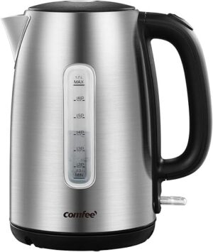 COMFEE Stainless Steel Electric Kettle 1.7 Liter Tea Kettle