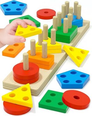 Tonberless Montessori Toys for 1 2 3 Year Old Boy Girl