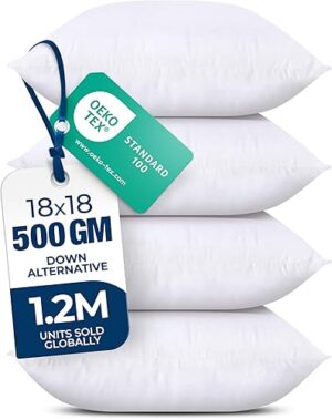 Utopia Bedding Throw Pillows Set of 4 White 18×18 Inch