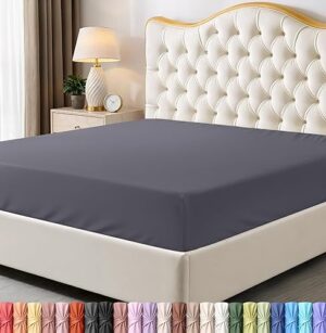 Utopia Bedding Queen Fitted Sheet Bottom Sheet Deep Pocket