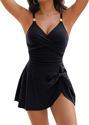 Blooming Jelly Womens One Piece Swimsuit Tummy Control