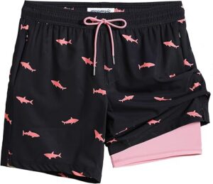 maamgic 2 in 1 Mens Swim Trunks 7 Inch Swim Shorts