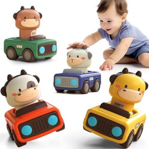 iPlay iLearn Press to Go Car Toys for Toddlers Baby