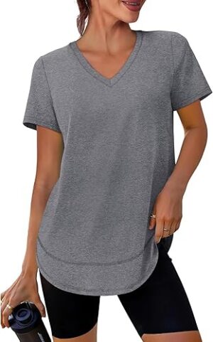 XIEERDUO Womens Workout Tops Short Sleeve Quick Dry Shirts
