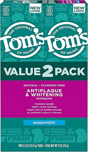 Tom’s of Maine Fluoride-Free Antiplaque & Whitening Natural Toothpaste