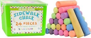 Kid Made Modern Non Toxic Sidewalk Chalk Bucket 24 Count