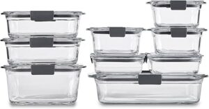 Rubbermaid Brilliance Glass Food Storage Containers Assorted Sizes