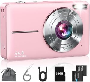 Lecran Digital Camera FHD 1080P Point and Shoot for Beginners