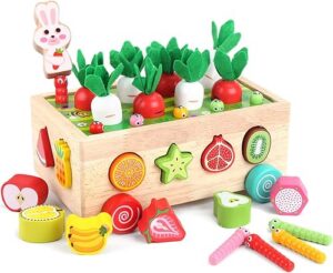 Toddlers Montessori Wooden Educational Toys for Baby Boy Girl