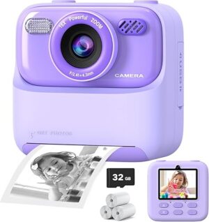 Kids Instant Digital Cameras for Boys and Girls 1080P HD Dual Lens