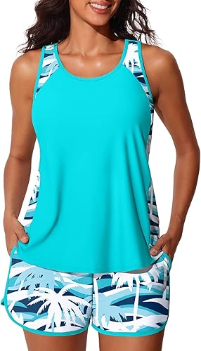 Summer Mae Blouson Tankini Swimsuits for Women Tummy Control