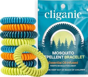 Cliganic 10 Pack Mosquito Repellent Bracelets for Adults Kids
