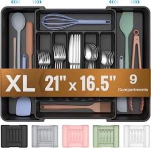 ukeetap Extra Large Expandable Silverware Organizer BPA Free