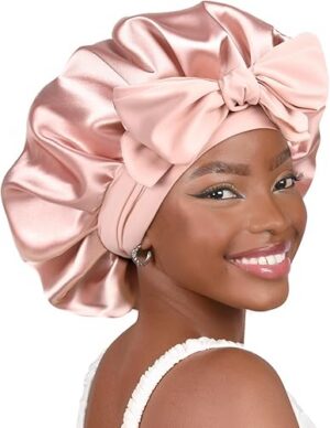 YANIBEST Adjustable Satin Bonnet for Sleeping Women Double Layer