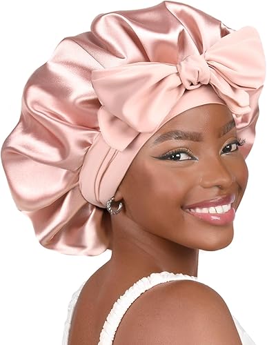 YANIBEST Adjustable Satin Bonnet for Sleeping Women Double Layer