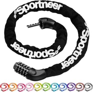 Sportneer Bike Lock 5 Digit Combination High Security