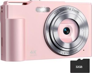Digital Camera FHD 4K Point and Shoot Camera with 16X Zoom