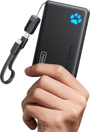 INIU Portable Charger Smaller Lighter 45W Fast Charging with LED Display Power Bank