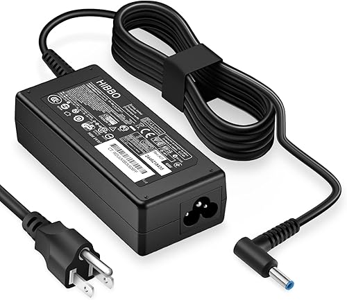 Charger Compatible with HP Laptop Computer 65W 45W Smart Blue Tip Power Adapter