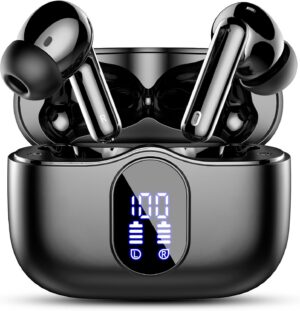 Wireless Earbuds Bluetooth 5.4 with LED Display IP7 Waterproof