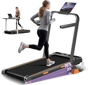 16% Incline Walking Pad Treadmill for Home Small 4-in-1