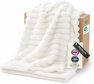 Bedsure GentleSoft White Throw Blanket for Couch