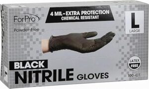 ForPro Disposable Nitrile Gloves Chemical Resistant Powder Free