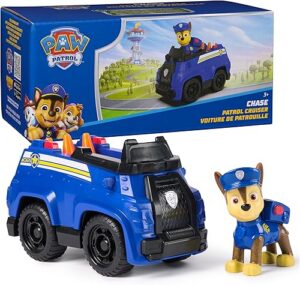 PAW Patrol Chase’s Patrol Cruiser Toy Car with Collectible Figure
