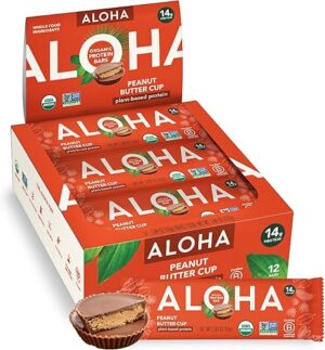 ALOHA Organic Plant Based Protein Bars Peanut Butter Cup