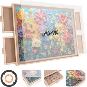 ALL4JIG 1500 Pieces Rotating Puzzle Board with 4 Drawers