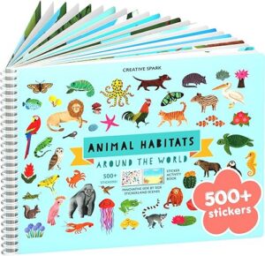 Animals Habitat 500+ Kids Sticker Book by Cupkin Toddler