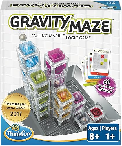 ThinkFun Gravity Maze Falling Marble Logic Game Challenge
