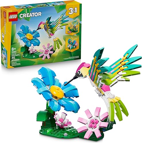 LEGO Creator 3 in 1 Wild Animals Colorful Hummingbird Building Toy