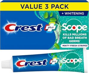Crest + Scope Whitening Toothpaste Pack of 3 5.4 Oz