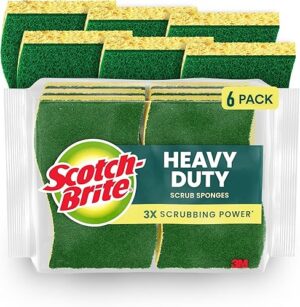 Scotch-Brite Heavy Duty Scrub Sponge 6 Kitchen Sponges
