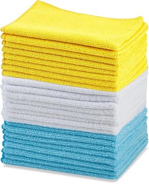 Amazon Basics Microfiber Cleaning Cloths Ultra Absorbent