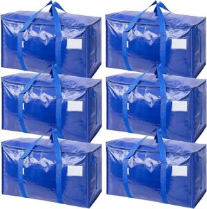 TICONN 6 Pack Extra Large Moving Bags Heavy Duty with Zipper