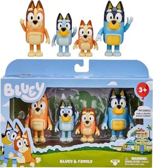 Bluey Family Figure Pack of 4 Robust Poseable Characters