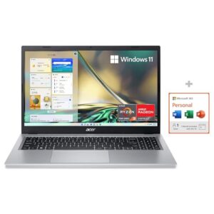 acer Aspire 3 A315-24P-R7VH Slim Laptop | 15.6″ Full HD | AMD Ryzen 3 7320U Quad-Core | AMD Radeon Graphics | 8GB LPDDR5 | 128GB NVMe SSD | Wi-Fi 6 | Windows 11 Home